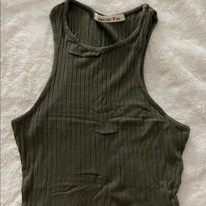 Olive crop tops